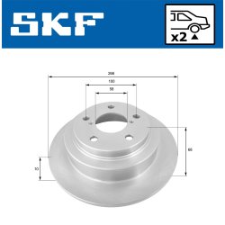 Brake Disc VKBD90706S2 SKF VKBD 90706 S2 OE Ref 26310AA040 SKF