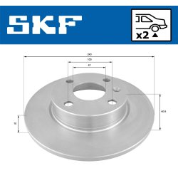 Brake Disc VKBD90720S2 SKF VKBD 90720 S2 OE Ref 569112 SKF