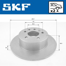 Brake Disc VKBD90972S2 SKF VKBD 90972 S2 OE Ref 5391578 SKF