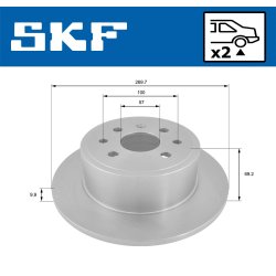 Brake Disc VKBD91020S2 SKF VKBD 91020 S2 OE Ref 569117 SKF