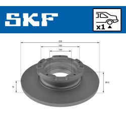 Brake Disc VKBD91316S1 SKF VKBD 91316 S1 OE Ref 1783910 SKF