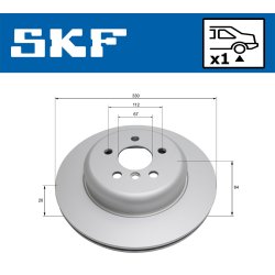 Brake Disc VKBD91339V1 SKF VKBD 91339 V1 OE Ref 34216882246 SKF