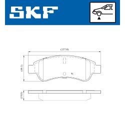 Brake Pad Set VKBP80002 SKF VKBP 80002 OE Ref 1611293980