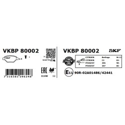 Brake Pad Set VKBP80002 SKF VKBP 80002 OE Ref 1611293980 SKF