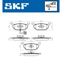 Brake Pad Set VKBP80004E SKF VKBP 80004 E OE Ref 1J0698151D