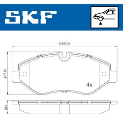Brake Pad Set VKBP80006 SKF VKBP 80006 OE Ref 0044208320