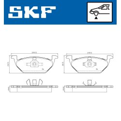 Brake Pad Set VKBP80008 SKF VKBP 80008 OE Ref 176698151