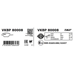 Brake Pad Set VKBP80008 SKF VKBP 80008 OE Ref 176698151 SKF