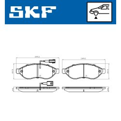 Brake Pad Set VKBP80009E SKF VKBP 80009 E OE Ref 1411457380