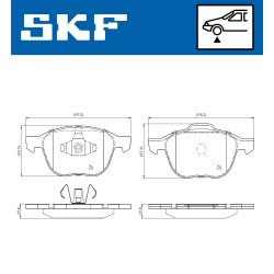 Brake Pad Set VKBP80016 SKF VKBP 80016 OE Ref 1223682