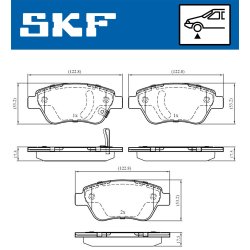 Brake Pad Set VKBP80017A SKF VKBP 80017 A OE Ref 71770082