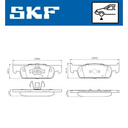 Brake Pad Set VKBP80019 SKF VKBP 80019 OE Ref 410602581R