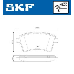 Brake Pad Set VKBP80024 SKF VKBP 80024 OE Ref 4154210310