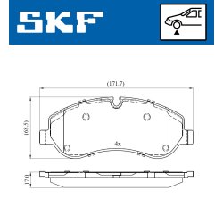 Brake Pad Set VKBP80029E SKF VKBP 80029 E OE Ref 1763915
