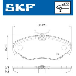 Brake Pad Set VKBP80034 SKF VKBP 80034 OE Ref 4106000Q1F