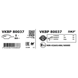 Brake Pad Set VKBP80037 SKF VKBP 80037 OE Ref 1611456980 SKF