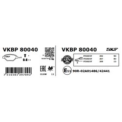 Brake Pad Set VKBP80040 SKF VKBP 80040 OE Ref 1610489680 SKF