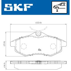 Brake Pad Set VKBP80041 SKF VKBP 80041 OE Ref 1611457180