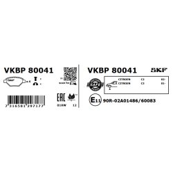 Brake Pad Set VKBP80041 SKF VKBP 80041 OE Ref 1611457180 SKF
