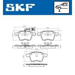 Brake Pad Set VKBP80042E SKF VKBP 80042 E OE Ref 7H0698151