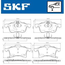 Brake Pad Set VKBP80043A SKF VKBP 80043 A OE Ref 09192157
