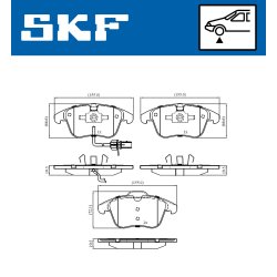 Brake Pad Set VKBP80046E SKF VKBP 80046 E OE Ref 8K0698151A SKF