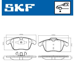Brake Pad Set VKBP80049 SKF VKBP 80049 OE Ref 1379971