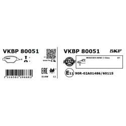 Brake Pad Set VKBP80051 SKF VKBP 80051 OE Ref 0004200305 SKF