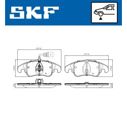 Brake Pad Set VKBP80053E SKF VKBP 80053 E OE Ref 4G0698151AA