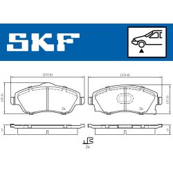 Brake Pad Set VKBP80062A SKF VKBP 80062 A OE Ref 09200108