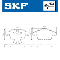 Brake Pad Set VKBP80063 SKF VKBP 80063 OE Ref 410600032R SKF