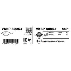 Brake Pad Set VKBP80063 SKF VKBP 80063 OE Ref 410600032R SKF