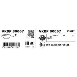 Brake Pad Set VKBP80067 SKF VKBP 80067 OE Ref 1610428780 SKF