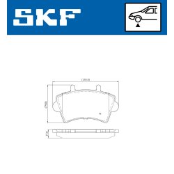 Brake Pad Set VKBP80084 SKF VKBP 80084 OE Ref 4106000QAD