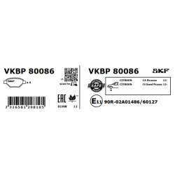 Brake Pad Set VKBP80086 SKF VKBP 80086 OE Ref 1609898380 SKF