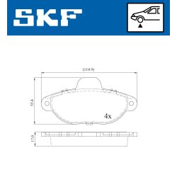 Brake Pad Set VKBP80087E SKF VKBP 80087 E OE Ref 6001073453