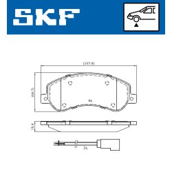 Brake Pad Set VKBP80091E SKF VKBP 80091 E OE Ref 1371402