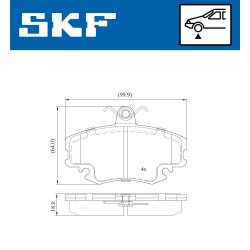 Brake Pad Set VKBP80092E SKF VKBP 80092 E OE Ref 1611460280