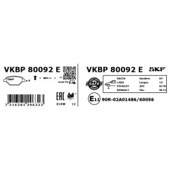 Brake Pad Set VKBP80092E SKF VKBP 80092 E OE Ref 1611460280 SKF