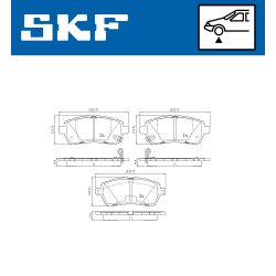 Brake Pad Set VKBP80096A SKF VKBP 80096 A OE Ref 044651320000