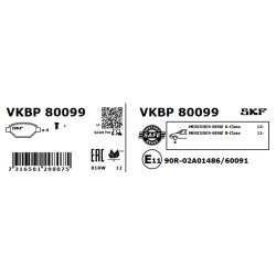 Brake Pad Set VKBP80099 SKF VKBP 80099 OE Ref 0004201405 SKF