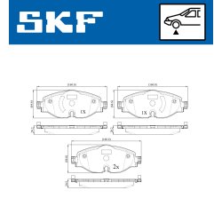 Brake Pad Set VKBP80104 SKF VKBP 80104 OE Ref 2K5698151A