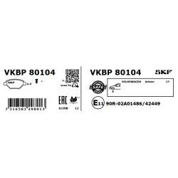 Brake Pad Set VKBP80104 SKF VKBP 80104 OE Ref 2K5698151A SKF