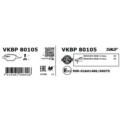 Brake Pad Set VKBP80105 SKF VKBP 80105 OE Ref 1694200320 SKF