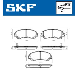 Brake Pad Set VKBP80108A SKF VKBP 80108 A OE Ref 410604EA0A