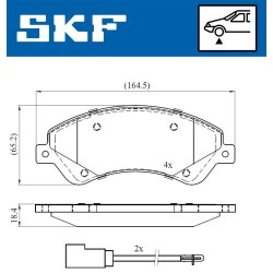 Brake Pad Set VKBP80110E SKF VKBP 80110 E OE Ref 1371403