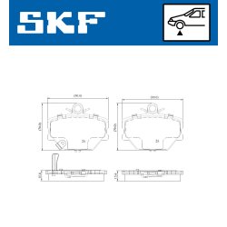Brake Pad Set VKBP80111A SKF VKBP 80111 A OE Ref 0001431V002