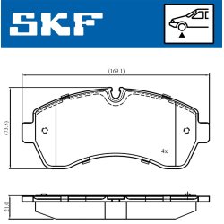 Brake Pad Set VKBP80115 SKF VKBP 80115 OE Ref 0044206820