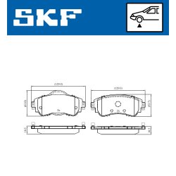 Brake Pad Set VKBP80116 SKF VKBP 80116 OE Ref 1611840080 SKF