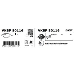 Brake Pad Set VKBP80116 SKF VKBP 80116 OE Ref 1611840080 SKF